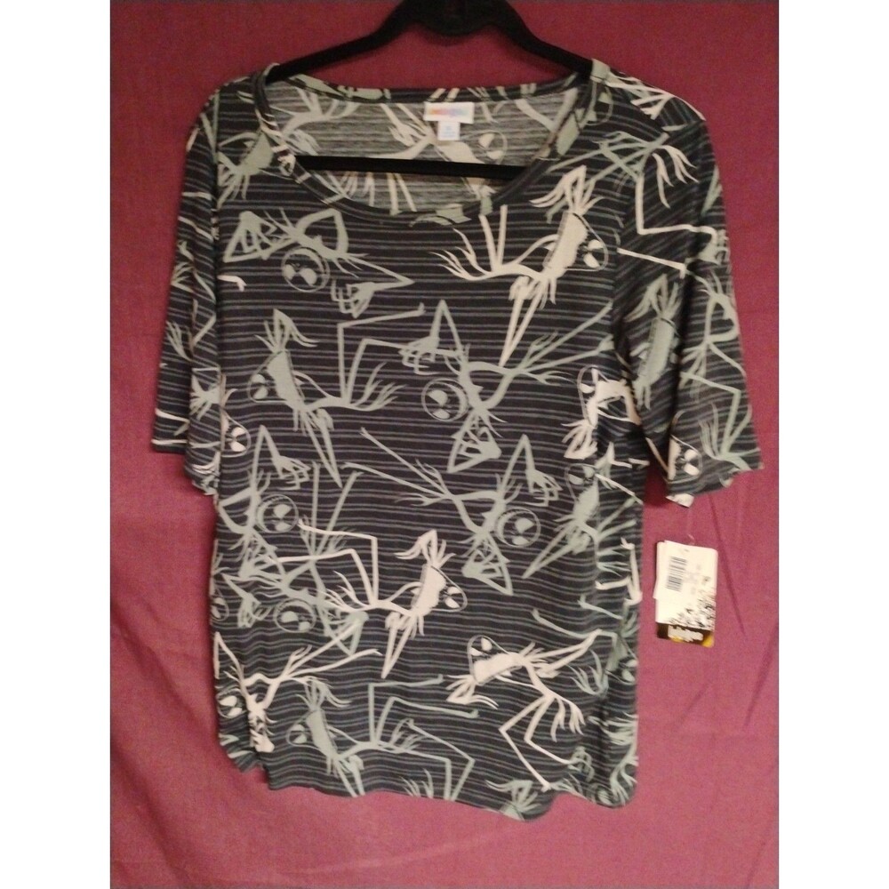 Lularoe Gigi-XL Disney Top Jack Skellington Halloween Scarry